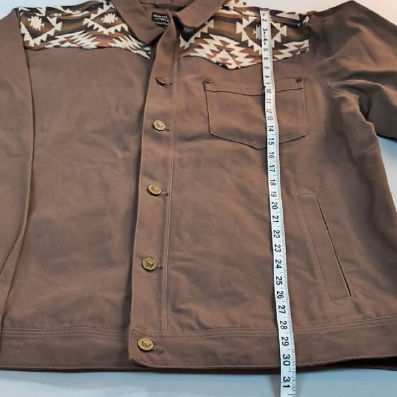 Cody James Mens Goldmine Southwestern Print Yoke Canvas Tucker Jacket S-2XL - Picture 5 of 12